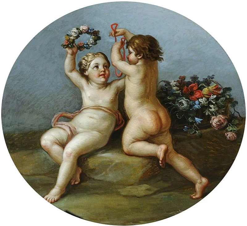 Putti con una ghirlanda - National Trust for Places of Historic Interest or Natural Beauty